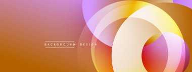 Soyut tasarım katmanlı daireler, sıcak renkler, gradyanlar. Modern estetik, arka planlar ve sunumlar için uygun. Yumuşak geçişler görsel derinlik yaratır.