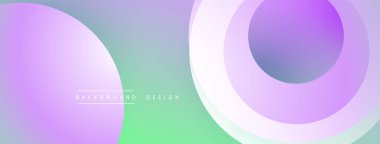 Soyut eğimler, daireler çakışır. Yumuşak pastel renkler modern görsel efekt yaratır. Minimalist tasarım arka planlar için uygundur.