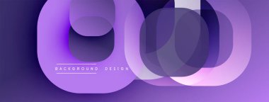 Soyut mor katmanlar akışkan şekiller yaratır. Gradyan etkisi olan modern tasarım, arka planlar, pankartlar, sunumlar için uygun.