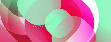 Soyut renkli katmanlar dinamik görsel efekt yaratır. Düz eğimler, üst üste binen şekiller, modern tasarım elementleri.