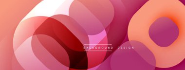 Soyut tasarım özellikleri üst üste binen daireler, pembe renkler, pürüzsüz gradyanlar. Arka planlar ve sunumlar için modern estetik.
