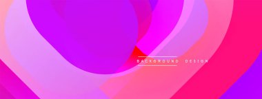 Soyut, canlı katmanlar akışkan şekiller yaratır. Pembe, mor renkler modern estetik sunarak tasarıma hükmediyor. Yumuşak gradyanlar dinamik görsel deneyim sunar.