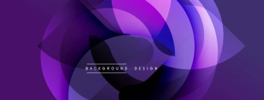Soyut mor tasarım. Üst üste binen katmanlar dinamik dalga etkisi yaratır. Dijital projeler için modern arkaplan.