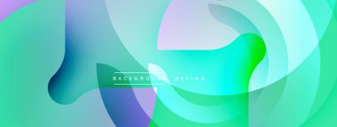 Soyut sıvı şekiller, canlı renklerin karışımı. Modern tasarım, pürüzsüz gradyanlar dinamik görsel efekt yaratır. Açık deniz mavisi bileşimine hakim.