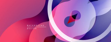 Soyut sıvı şekilleri, canlı gradyanlar. Pembe, mor, mavi renkler kusursuz bir şekilde harmanlanır. Arka planlar için modern tasarım ögesi.