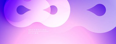 Soyut sıvı şekiller, mor renkler, eğim arkaplanı. Modern tasarım ögesi, düz eğriler, dinamik bileşim.