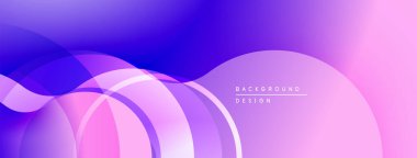 Soyut akışkan şekiller, değişken renkler. Mor, pembe renkler kompozisyona hakim. Arka planlar için modern tasarım ögesi.