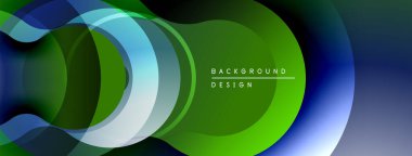 Akan soyut şekiller, yeşil, mavi renkler. Modern tasarım unsuru, eğim etkisi, pürüzsüz geçişler. Minimalist kompozisyon.