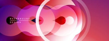 Soyut gradyan şekiller çakışıyor, dinamik görsel etki yaratıyor. Yumuşak pembeler, morlar kompozisyona hakim. Modern tasarım ögesi.