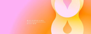 Soyut eğim arkaplanı. Yumuşak pembe, turuncu renkler pürüzsüz bir şekilde harmanlanır. Minimalist tasarım katmanlı şekiller içeriyor, derinlik yaratıyor. Modern estetik.