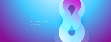 Soyut eğim arkaplanı. Yumuşak mavi, mor renkler harmanlanır. Minimalist tasarım akış şekilleri, modern estetik.