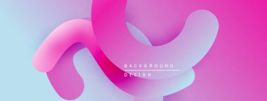 Soyut sıvı şekiller, canlı pembeler, maviler modern arka plan yaratır. Yumuşak gradyanlar dinamik görsel deneyim sunar.