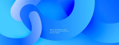 Soyut mavi katmanlar akışkan şekiller yaratır. Gradyan gölgeler modern görsel cazibe sunar. Arkaplanlar için minimalist tasarım.