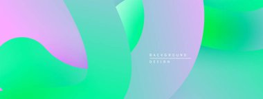 Soyut sıvı şekilleri canlı renkleri harmanlar. Yumuşak eğimler pürüzsüz geçişler yaratır, modern tasarım ögesi.