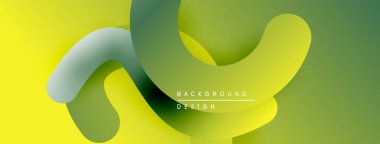 Soyut sıvı şekilleri, canlı yeşil sarı gradyan. Modern tasarım öğesi, düz kıvrımlar, katmanlı efekt. Minimalist kompozisyon.