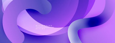 Soyut sıvı şekilleri, mor renkler, pürüzsüz gradyanlar. Arka planlar ve sunumlar için modern tasarım öğesi. Minimalist estetik.