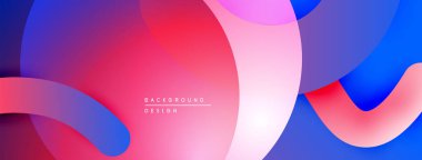 Soyut sıvı şekiller, canlı renklerin karışımı. Modern tasarım, pürüzsüz eğimler dinamik kompozisyon yaratır. Mükemmel arkaplan.