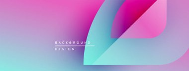 Soyut eğim arkaplanı. Pembe, mavi renkler düzgün bir şekilde harmanlanır. Minimalist tasarım geometrik şekiller, metin elementleri içerir. Modern estetik.