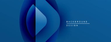 Soyut mavi tasarım katmanlı daireler, üçgen. Modern estetik, afişler, arka planlar, sunumlar için uygun. Basit, temiz kompozisyon.