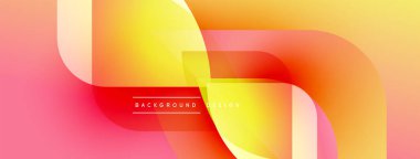 Soyut gradyan katmanlar dinamik görsel akış yaratır. Sıcak renkler baskın, enerji, hareket, modern estetik.