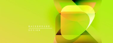Soyut geometrik tasarım. Açık sarı, yeşil renkler harmanlanmış. Modern tarz, dinamik kompozisyon, pürüzsüz gradyanlar mevcut. Görünür en küçük metin ögeleri.