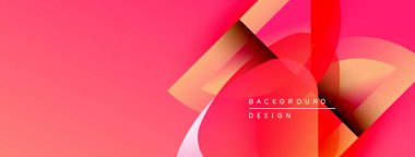Soyut pembe arka plan. Üst üste binen şekiller dinamik görsel efekt yaratır. Metin arka plan tasarımı okur. Modern, canlı kompozisyon.