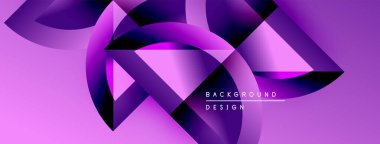 Soyut mor tasarım. Geometrik şekiller harmanlanarak, dinamik görsel efekt yaratır. Çeşitli projeler için modern arkaplan.