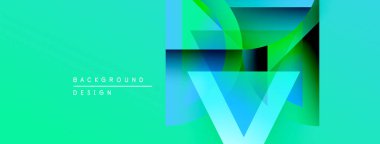 Soyut canlı tasarım katmanlı şekiller, turkuaz gradyanlar. Modern estetik, arka planlar ve sunumlar için uygun. Minimalist stil.