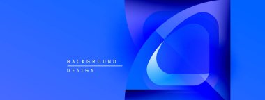 Soyut mavi tasarım. Katmanlı şekiller dinamik görsel efektler yaratır. Geçmişe uygun modern, temiz estetik..