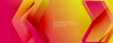 Soyut eğim arkaplanı. Canlı renkler düzgün bir şekilde karışır ve dinamik şekiller yaratır. Sancaklar ve sunumlar için modern tasarım uygun.