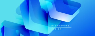 Soyut mavi katmanlar dinamik bileşim yaratır. Gradyan gölgeler, arka planlar için uygun modern görsel cazibe sunar.