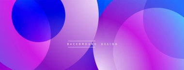 Soyut arkaplan özellikleri üst üste biniyor. Renkler mor, mavi ve pembe renkleri harmanlıyor. Dijital projeler için modern tasarım ögesi.