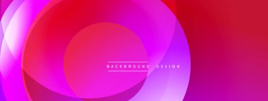 Soyut tasarım özellikleri üst üste biniyor. Menekşeden pembeye geçiş, dinamik görsel efekt yaratır. Metin arkaplan tasarımı okur.