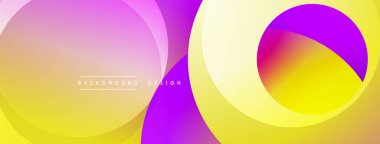 Soyut renkli şekiller çakışıyor. Gradyan renkler harmanlanarak, dinamik görsel efekt yaratır. Modern tasarım ögeleri pürüzsüz geçişler sunar.