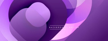 Soyut mor şekiller dinamik sıvı arkaplan oluşturur. Modern tasarım eğimleri, kıvrımları, yumuşak gölgeleri içerir.