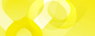 Sarı soyut şekiller örtüşüyor ve yumuşak eğimler yaratıyor. Metin içerikli minimalist tasarım. Basit, modern estetik..