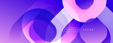 Soyut sıvı şekilleri örtüşür, canlı mor, pembe renkler yaratır. Arkaplan ve sunumlar için modern tasarım ögesi.