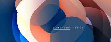 Soyut şekiller örtüşüyor, canlı renk değişimleri yaratıyor. Modern tasarım pürüzsüz geçişler, yumuşak renkler, dinamik kompozisyon içerir.