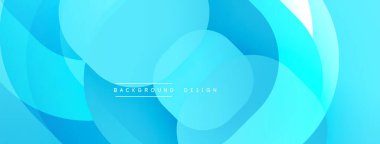 Soyut mavi katmanlar çağdaş arkaplan oluşturur. Yumuşak eğimler derinlik, hareket ve görsel uyumu işaret eder..