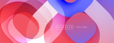 Soyut renkli çemberler çakışıyor. Gradyan gölgeler dinamik görsel efekt yaratır. Arkaplan ve afişler için modern tasarım ögesi.