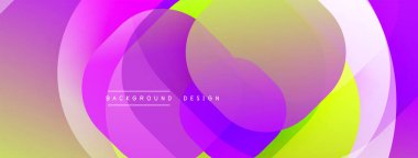 Soyut renkli katmanlar dinamik arkaplan yaratır. Pembe, mor ve sarı renklerin karışımı pürüzsüzdür. Modern tasarım ögesi.