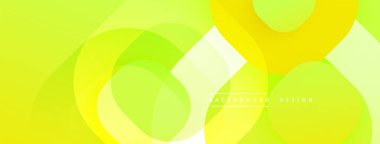 Soyut sarı, yeşil katmanlar dinamik görsel efekt yaratır. Pürüzsüz şekiller üst üste binerek modern arkaplan tasarımı oluşturur. Parlak, taze estetik..