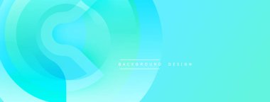 Soyut turkuaz eğimleri akışkan şekiller oluşturur. Metin arkaplanı ve tasarımı olan minimalist tasarım. Temiz estetik, modern his.