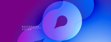 Soyut sıvı şekilleri, canlı mor gradyan. Modern tasarım, pürüzsüz katmanlar dinamik görsel efekt yaratır. Minimalist kompozisyon.