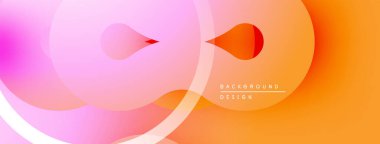 Soyut sıvı şekilleri, değişken renkler. Pembe, turuncu renkler düzgün bir şekilde harmanlanır. Modern tasarım ögesi, yumuşak görsel doku.