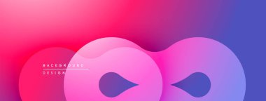 Soyut sıvı şekiller, canlı pembeler, mor harmanlanmış. Modern tasarım, pürüzsüz gradyanlar dinamik görsel efekt yaratır. Minimalist kompozisyon.