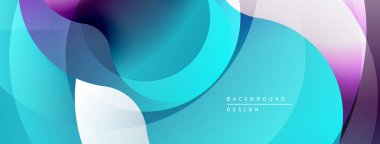 Soyut sıvı şekiller, canlı renklerin karışımı. Modern tasarım, pürüzsüz eğimler dinamik kompozisyon yaratır. Arkaplanda yumuşak geçişler var.