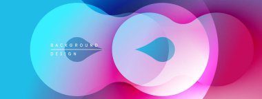 Soyut renkli şekiller dinamik görsel efektler yaratır. Gradyan renkler düzgün bir şekilde harmanlanarak modern arkaplan tasarımı oluşturur.