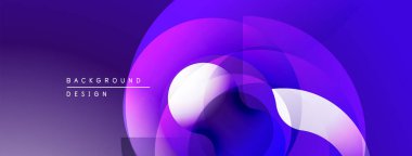 Soyut mor tasarım, üst üste binen daireler, gradyanlar. Arka planlar ve sunumlar için modern, minimalist estetik.