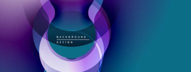 Soyut akışkan şekiller, mor renkler deniz mavisi rengine karışıyor. Arka planlar ve sunumlar için modern tasarım öğesi. Minimalist estetik.